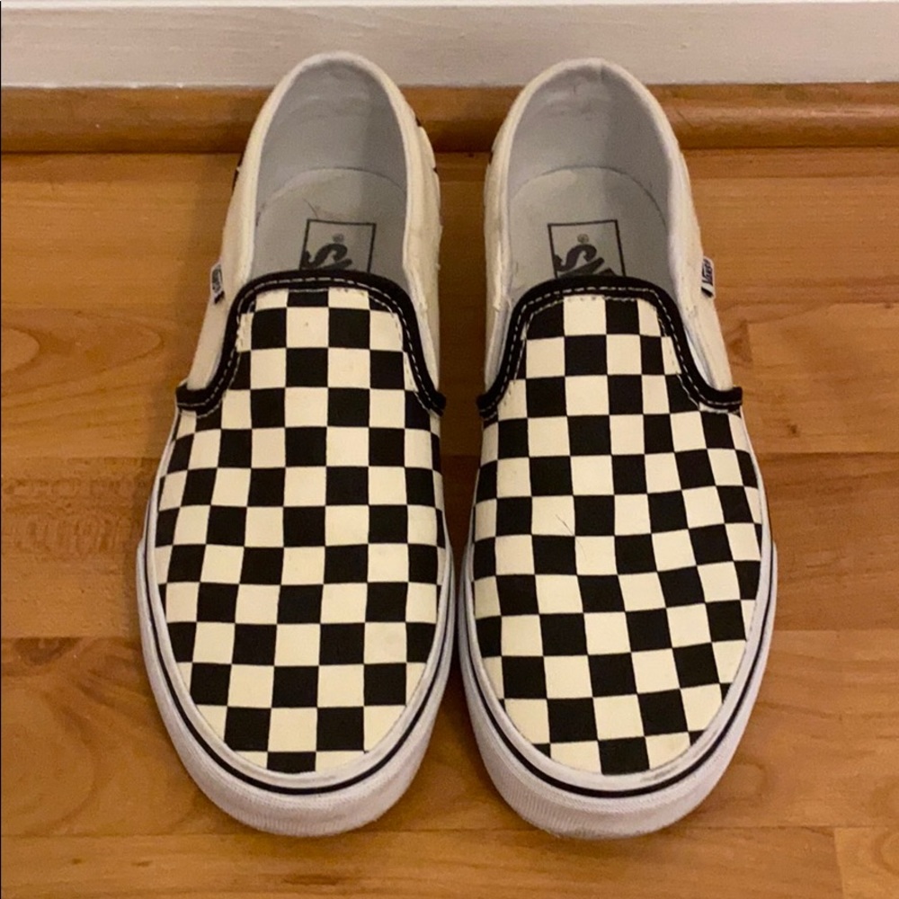 CHECKERBOARD SLIP-ON VANS